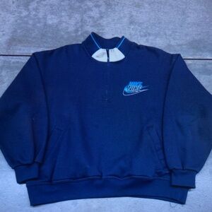 Nike Men's Navy Zip-Up Sweater